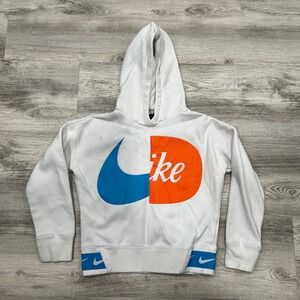 Nike Hoodie Pullover Graphic Logo‎ Activewear Casual Comfy Kid's Size M